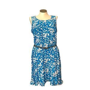 Draper James Nightgown Women’s L/XL Blue Ditsy Floral Dress Ruffle Hem NWT
